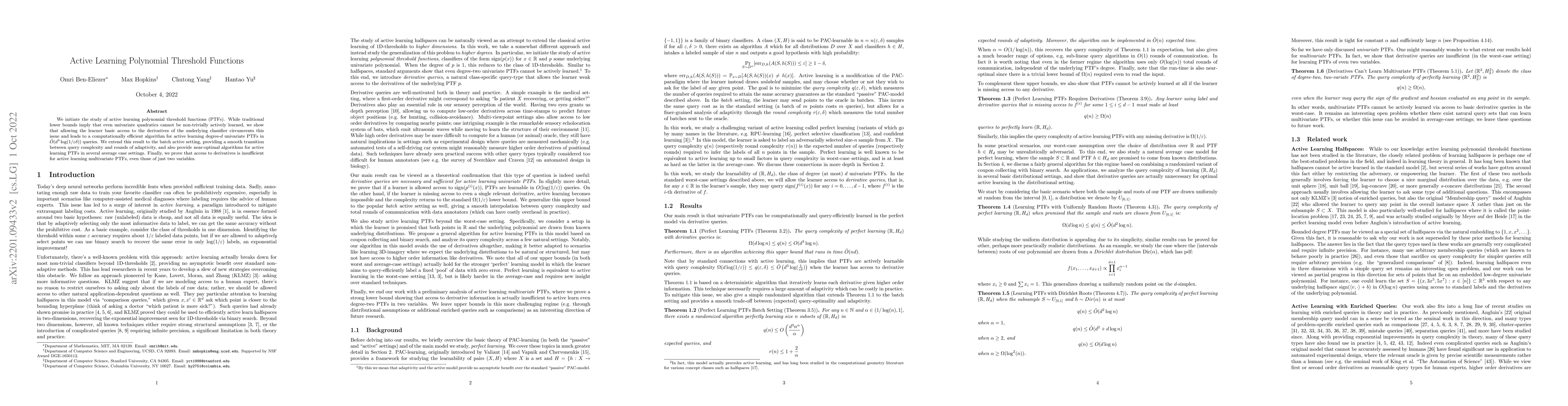 Thumbnail for Active Learning Polynomial Threshold Functions