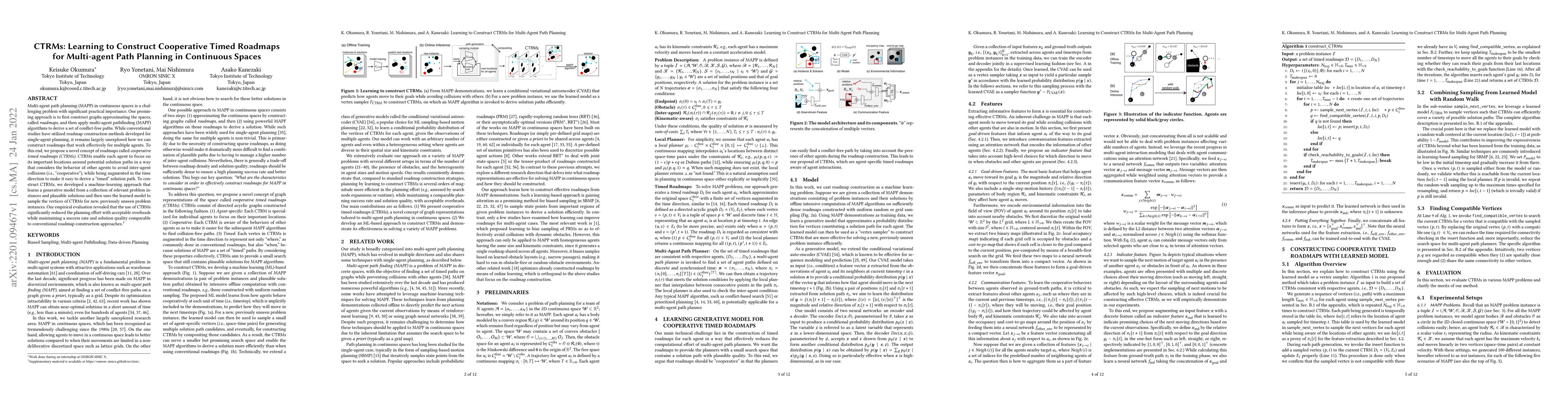 Thumbnail for CTRMs: Learning to Construct Cooperative Timed Roadmaps for Multi-agent
  Path Planning in Continuous Spaces