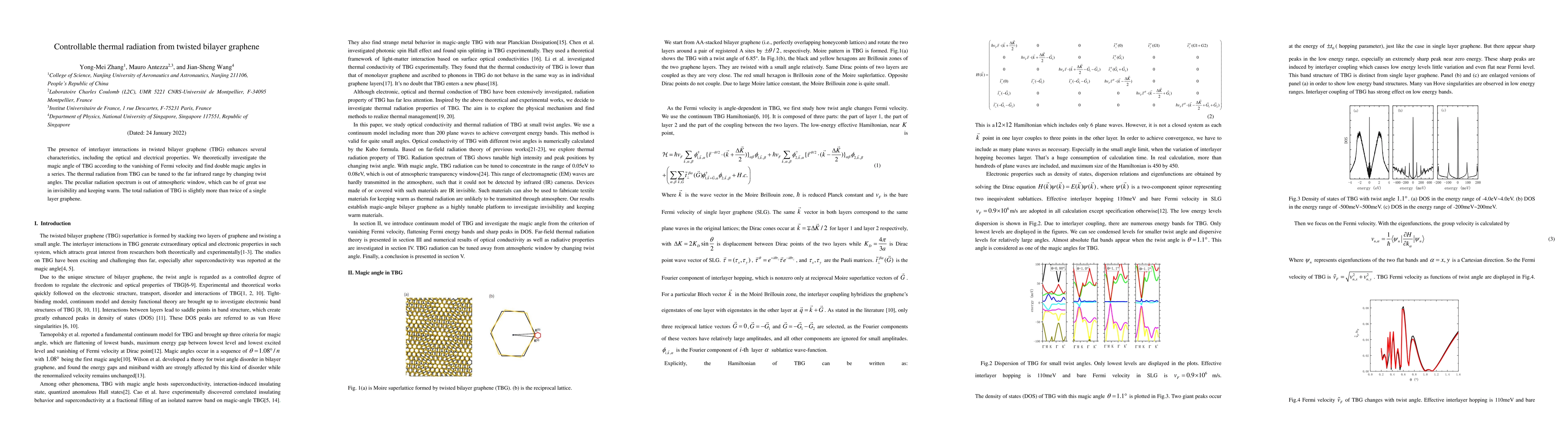 Thumbnail for Controllable thermal radiation from twisted bilayer graphen