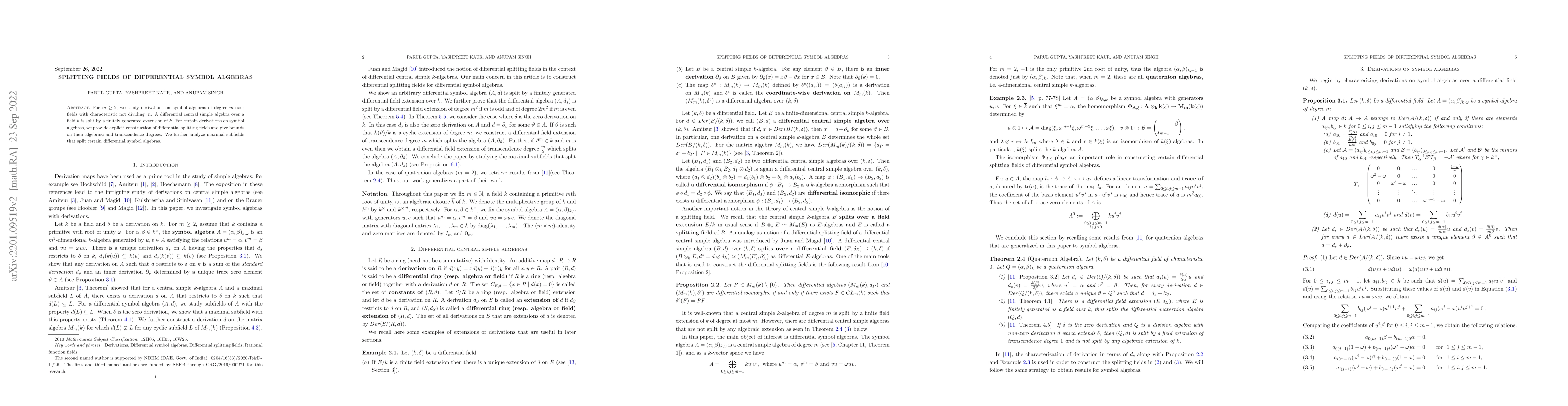 Thumbnail for Splitting fields of differential symbol algebras