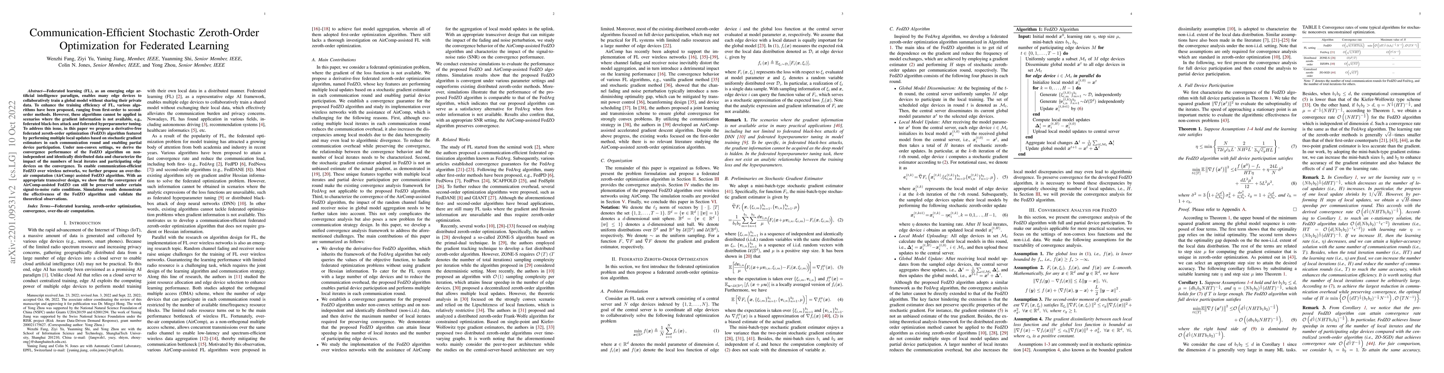 Thumbnail for Communication-Efficient Stochastic Zeroth-Order Optimization for
  Federated Learning