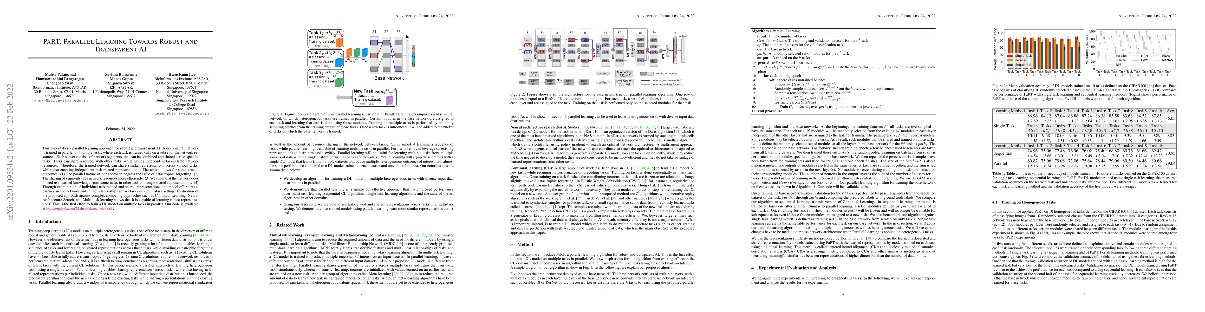 Thumbnail for PaRT: Parallel Learning Towards Robust and Transparent AI