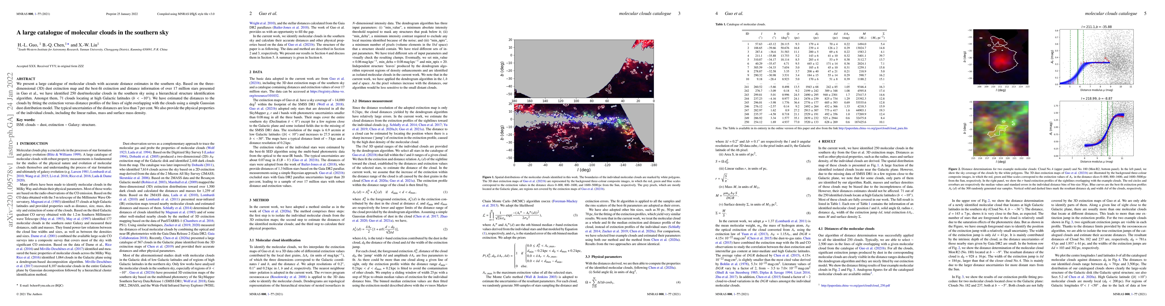 Thumbnail for A large catalogue of molecular clouds in the southern sky
