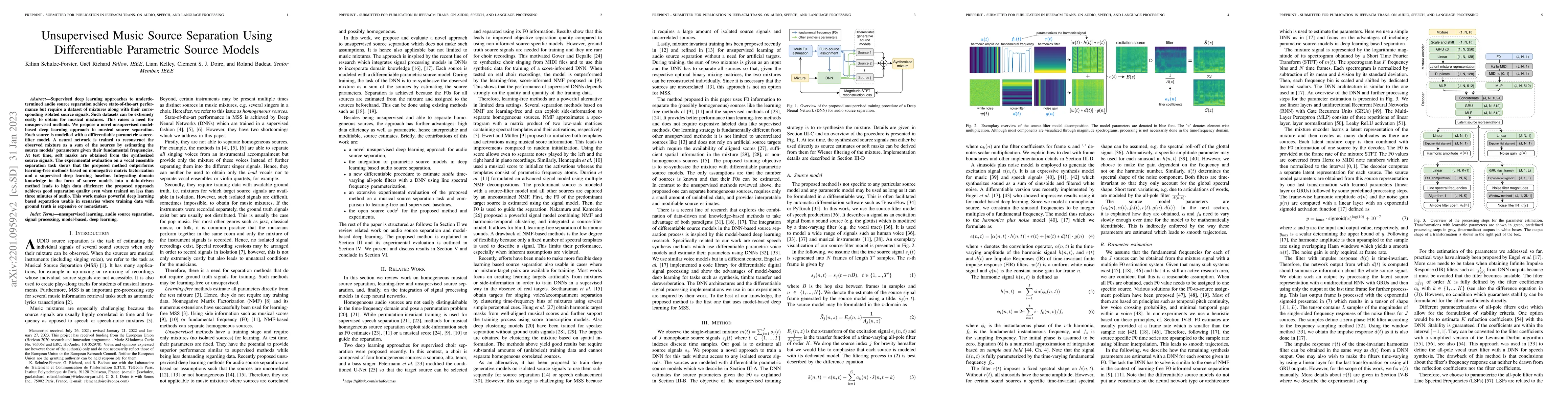 Thumbnail for Unsupervised Music Source Separation Using Differentiable Parametric
  Source Models
