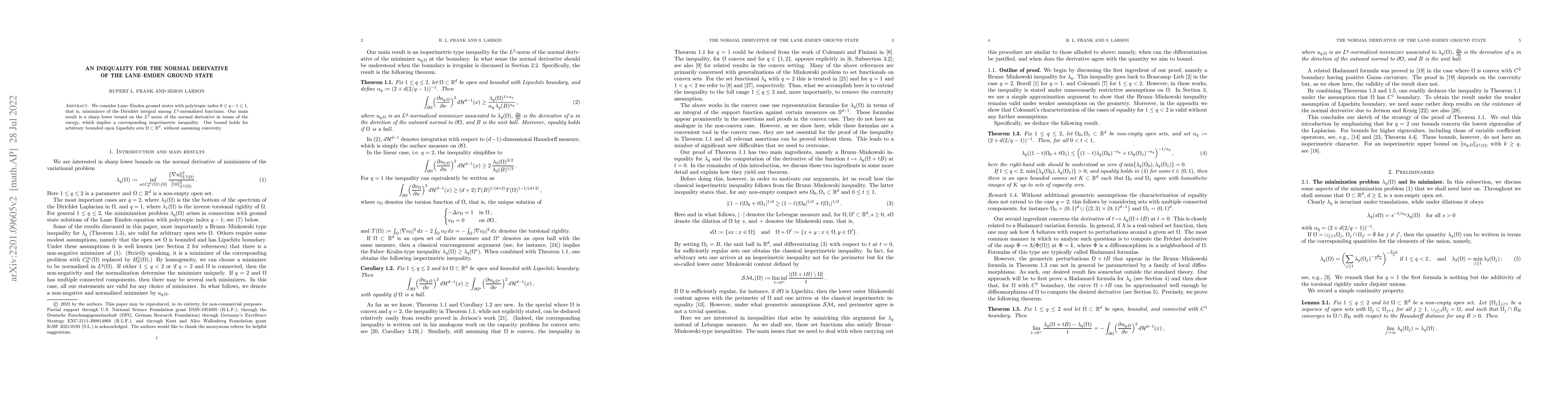 Thumbnail for An inequality for the normal derivative of the Lane-Emden ground state