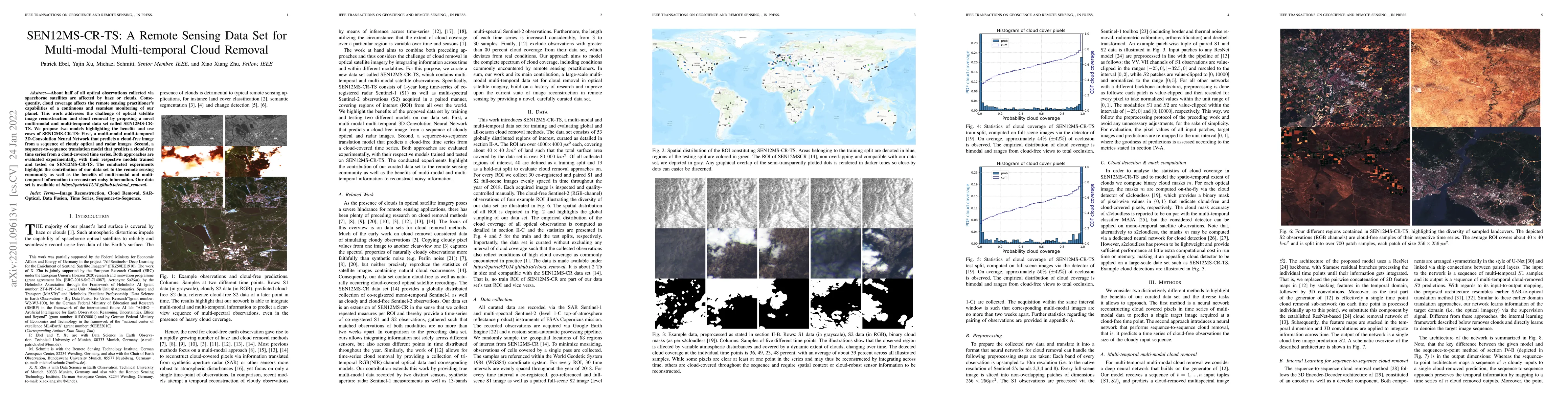 Thumbnail for SEN12MS-CR-TS: A Remote Sensing Data Set for Multi-modal Multi-temporal
  Cloud Removal