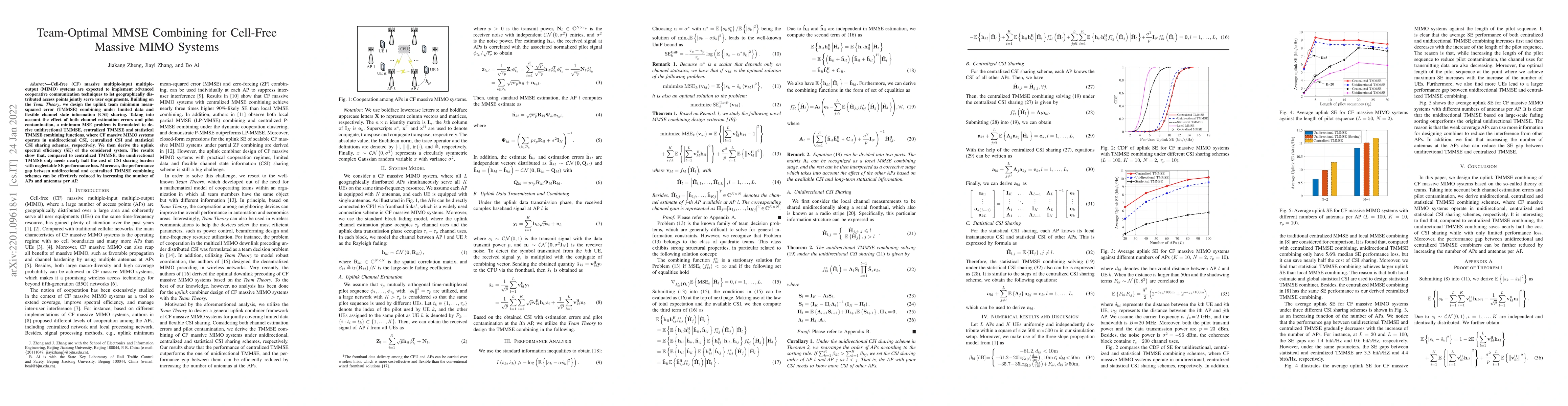 Thumbnail for Team-Optimal MMSE Combining for Cell-Free Massive MIMO Systems