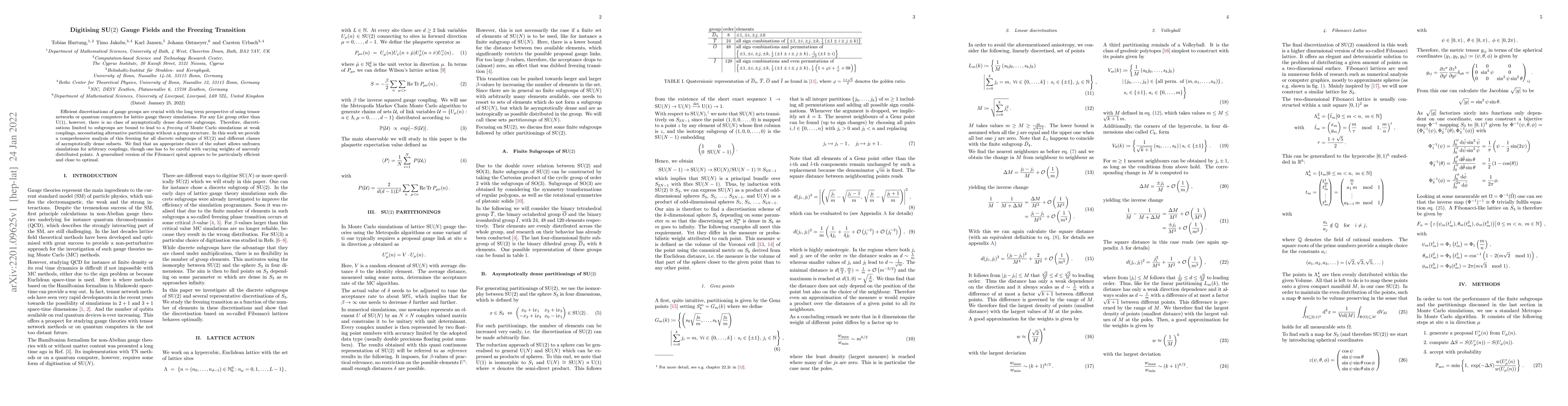 Thumbnail for Digitising SU(2) Gauge Fields and the Freezing Transition