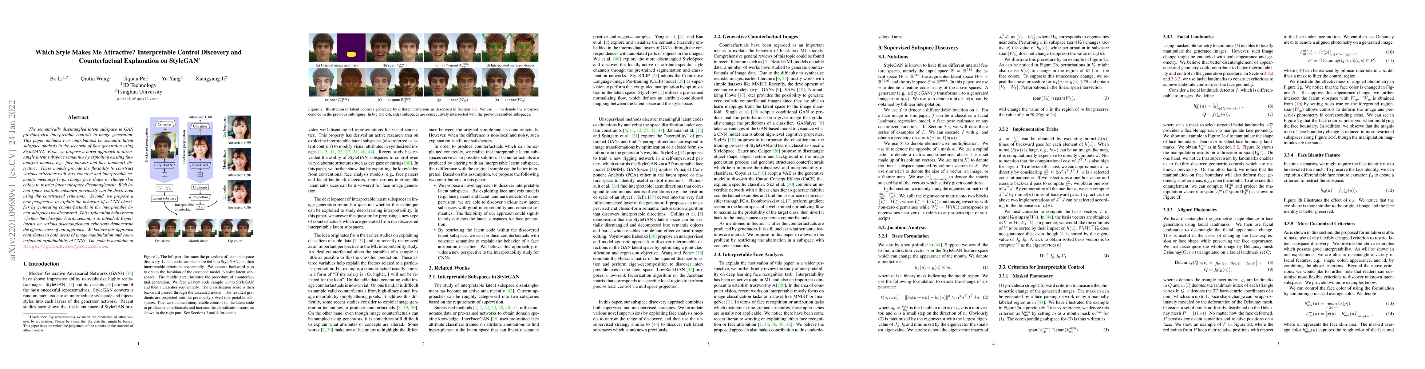 Thumbnail for Which Style Makes Me Attractive? Interpretable Control Discovery and
  Counterfactual Explanation on StyleGAN