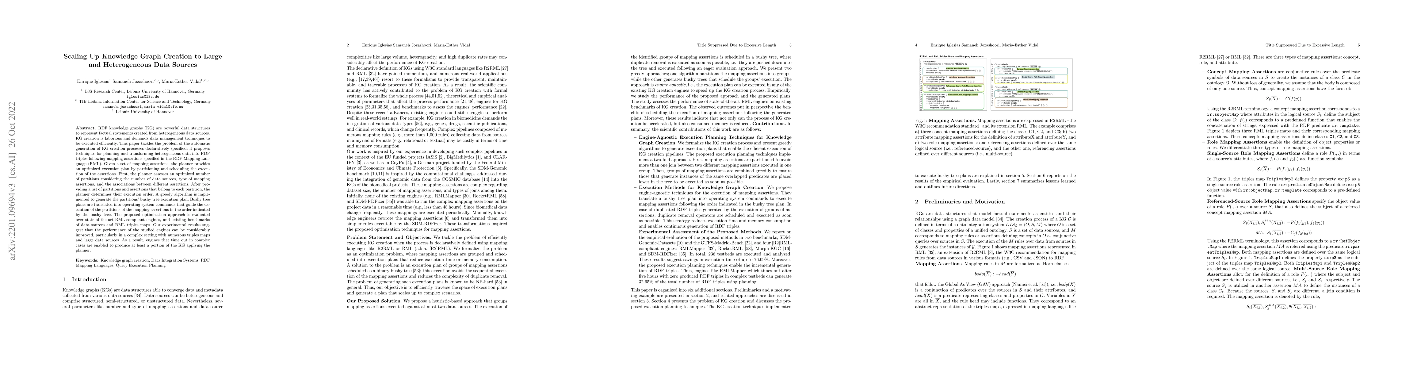 Thumbnail for Scaling Up Knowledge Graph Creation to Large and Heterogeneous Data
  Sources