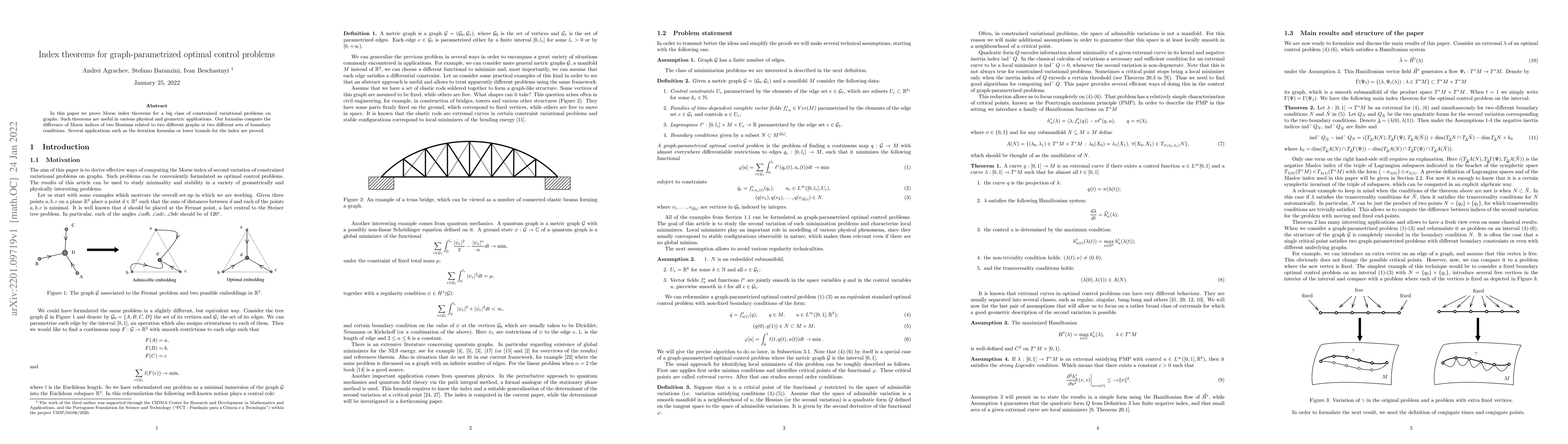 Thumbnail for Index theorems for graph-parametrized optimal control problems