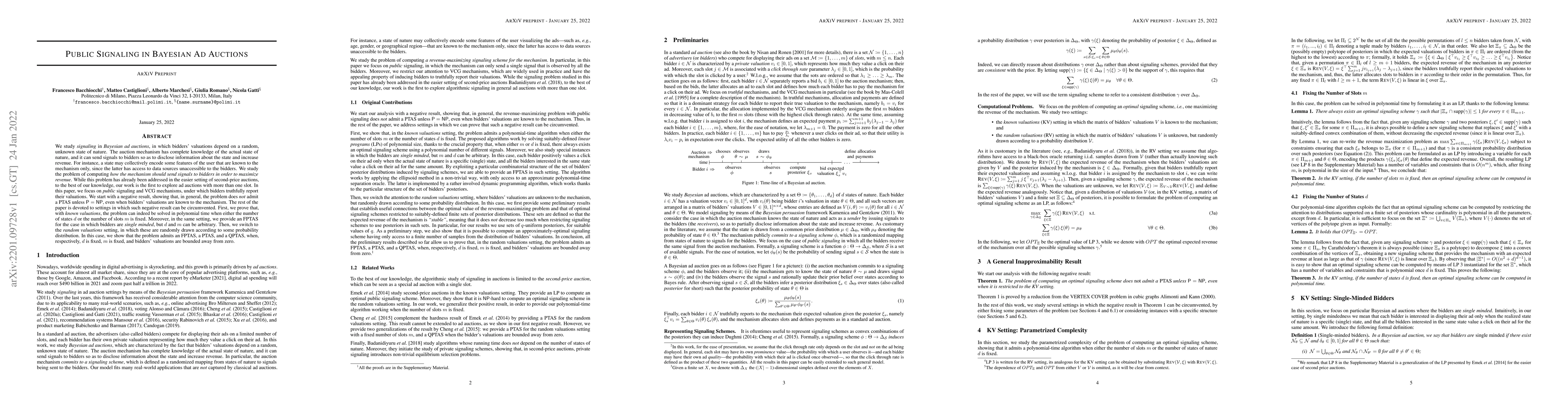 Thumbnail for Public Signaling in Bayesian Ad Auctions