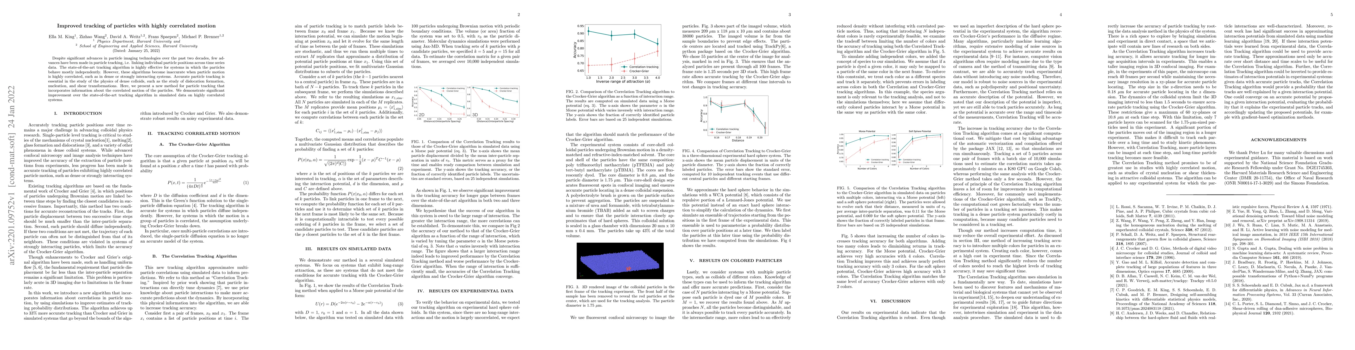 Thumbnail for Improved tracking of particles with highly correlated motion