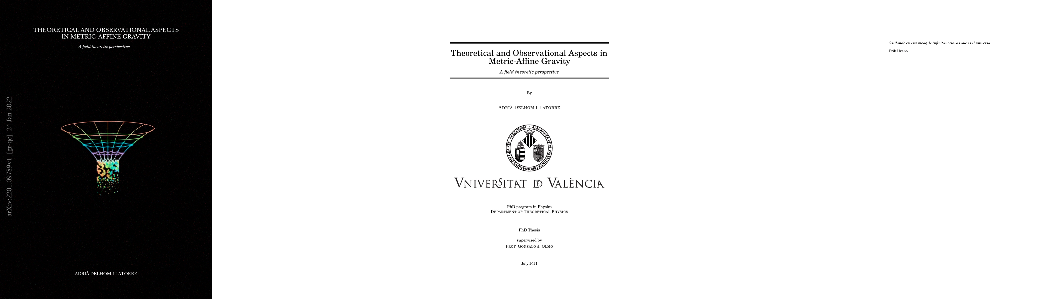 Thumbnail for Theoretical and Observational Aspecs in Metric-Affine Gravity: A field
  theoretic perspective