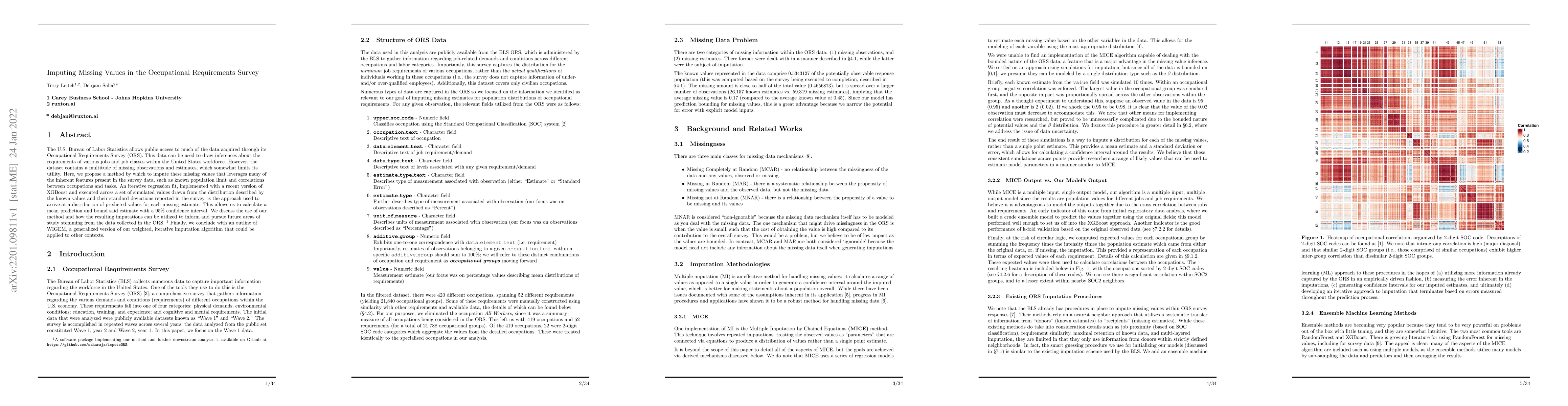Thumbnail for Imputing Missing Values in the Occupational Requirements Survey