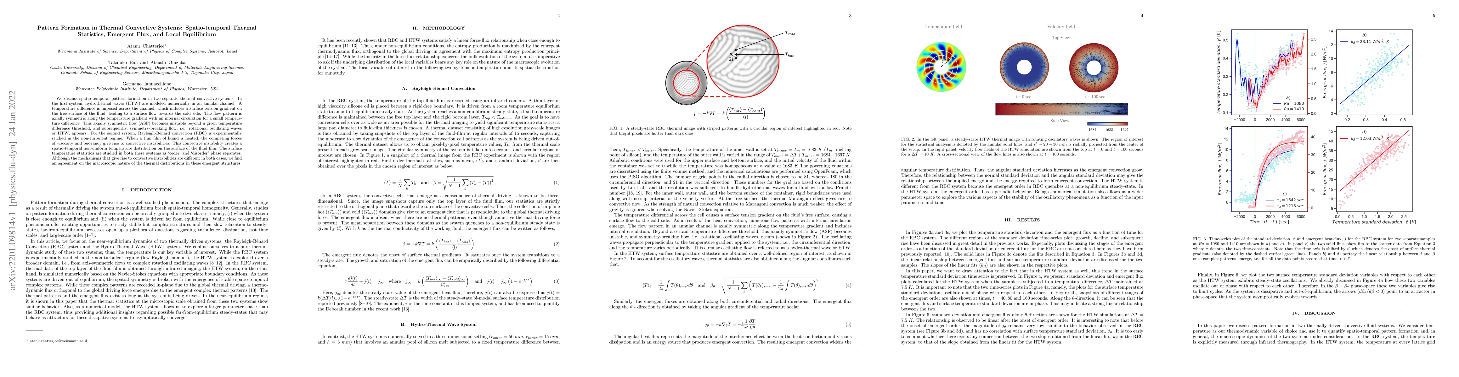 Thumbnail for Pattern Formation in Thermal Convective Systems: Spatio-temporal Thermal
  Statistics, Emergent Flux, and Local Equilibrium
