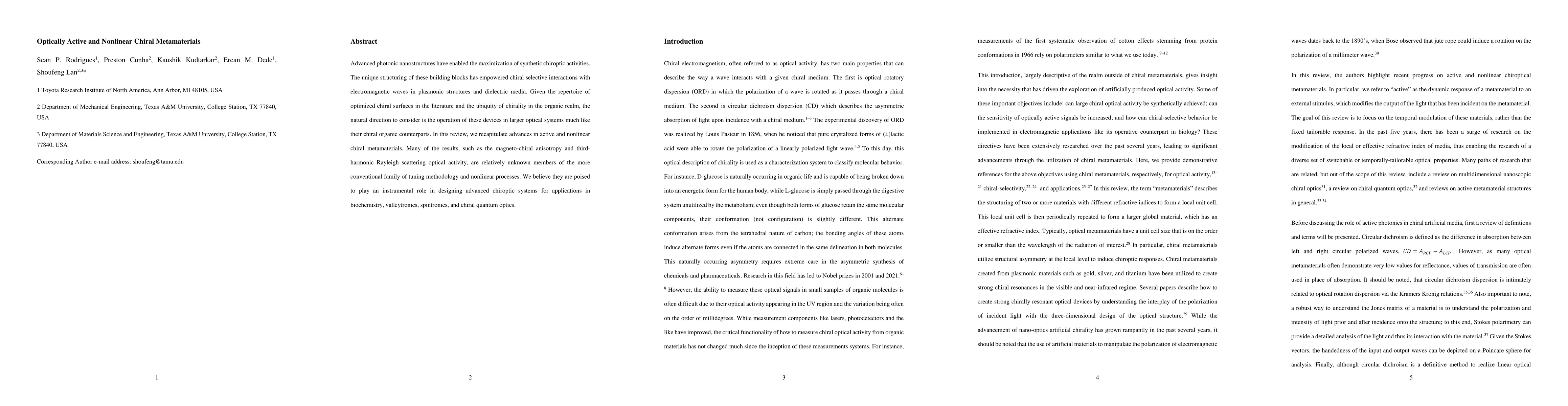 Thumbnail for Optically Active and Nonlinear Chiral Metamaterials