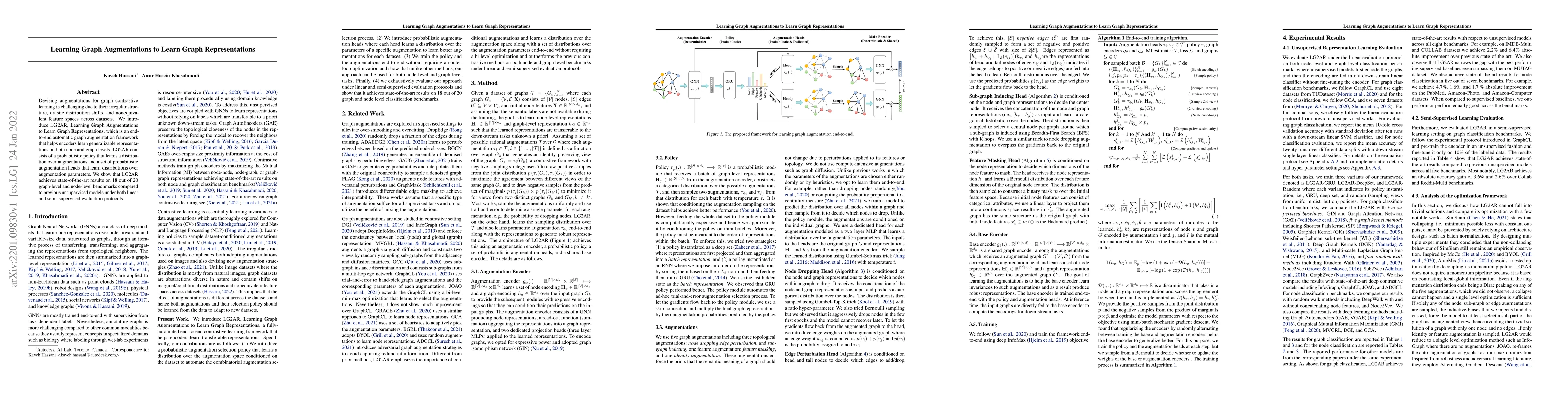 Thumbnail for Learning Graph Augmentations to Learn Graph Representations