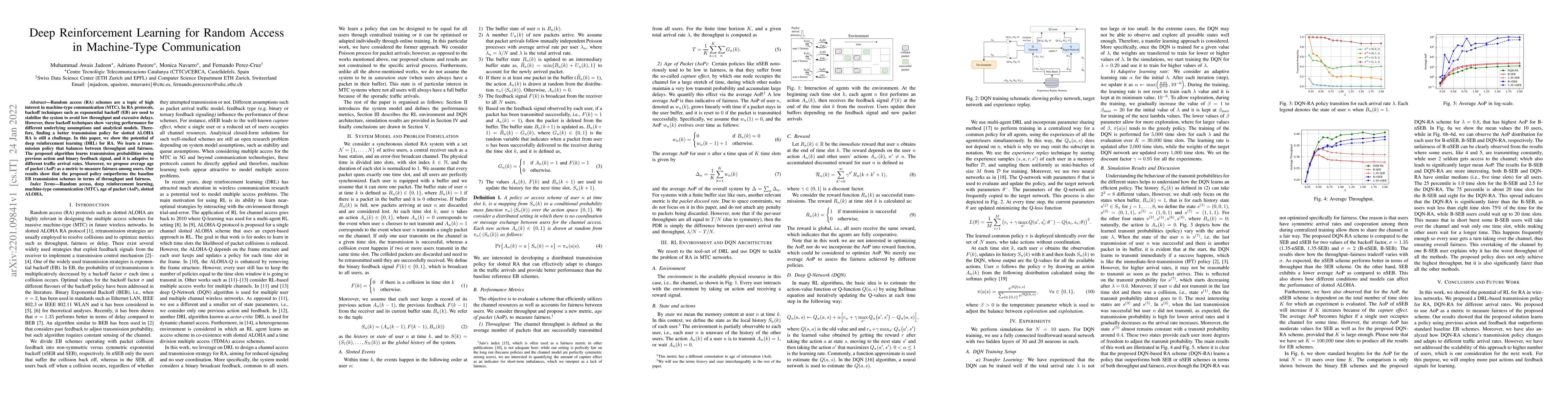 Thumbnail for Deep Reinforcement Learning for Random Access in Machine-Type
  Communication