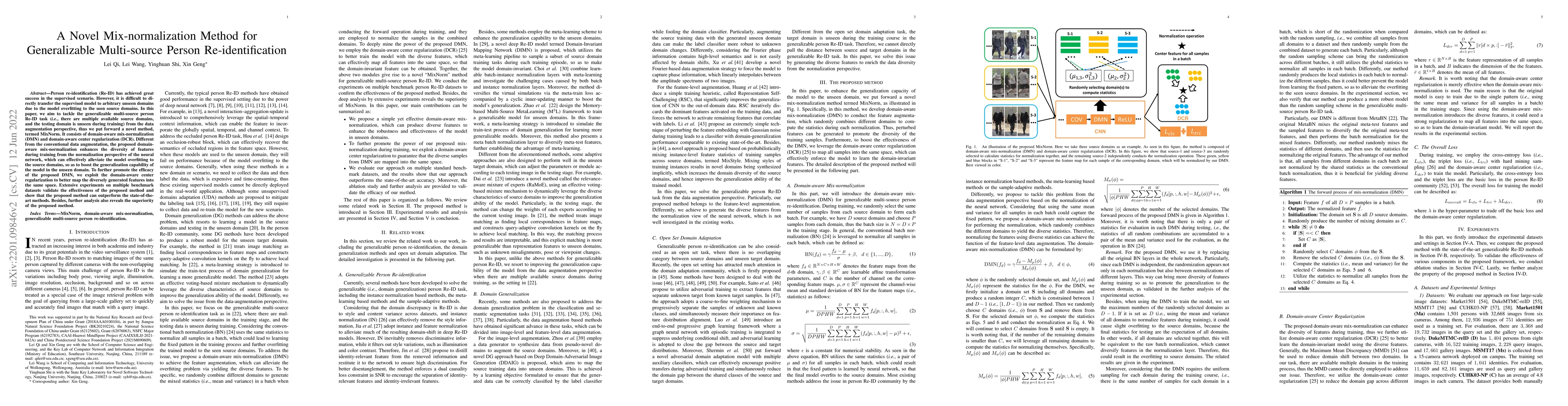 Thumbnail for A Novel Mix-normalization Method for Generalizable Multi-source Person
  Re-identification