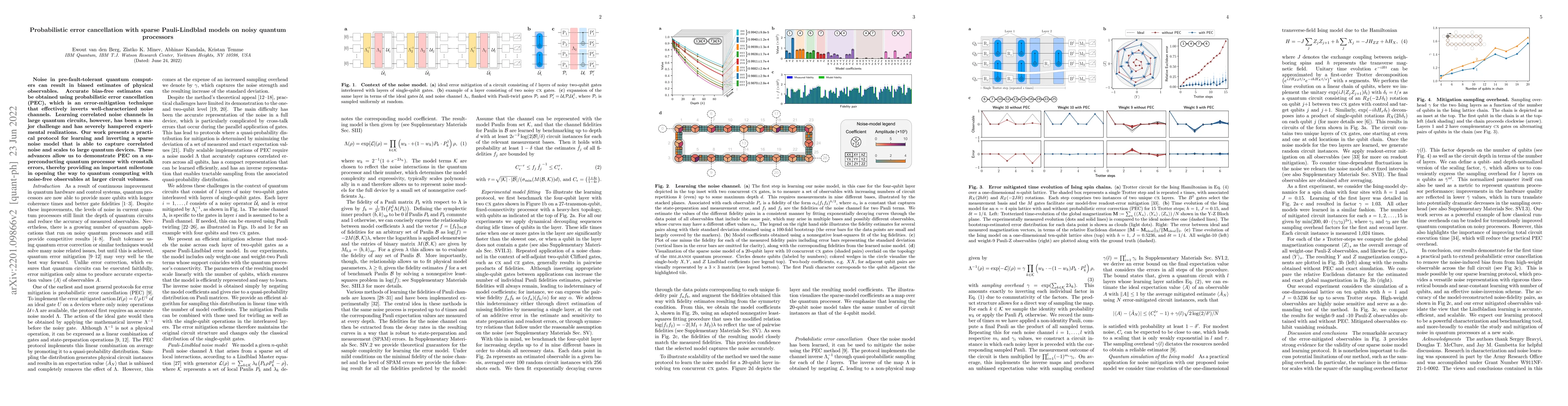 Thumbnail for Probabilistic error cancellation with sparse Pauli-Lindblad models on
  noisy quantum processors