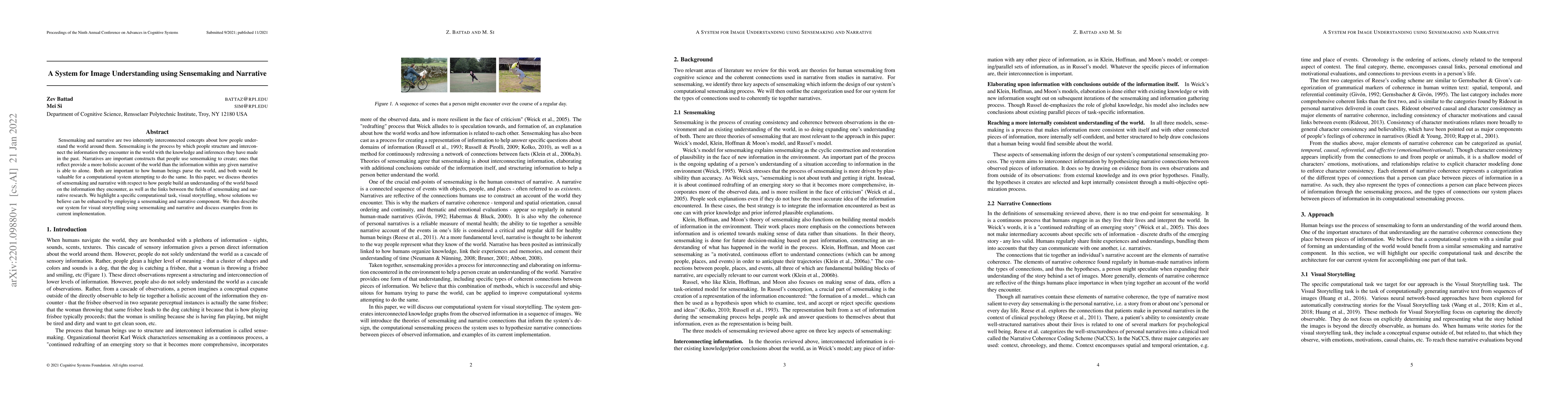 Thumbnail for A System for Image Understanding using Sensemaking and Narrative