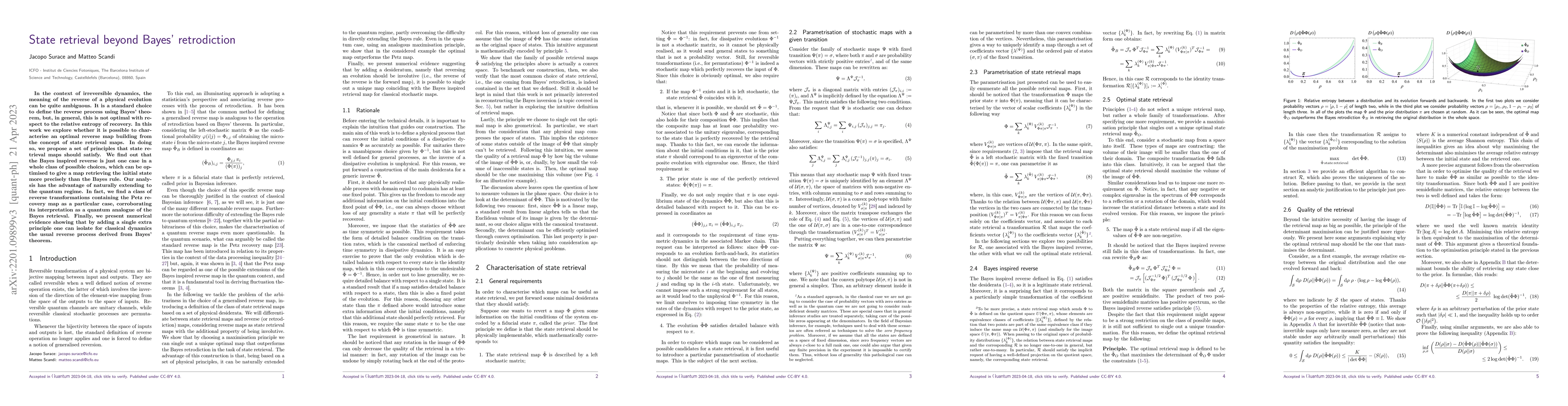 Thumbnail for State retrieval beyond Bayes' retrodiction