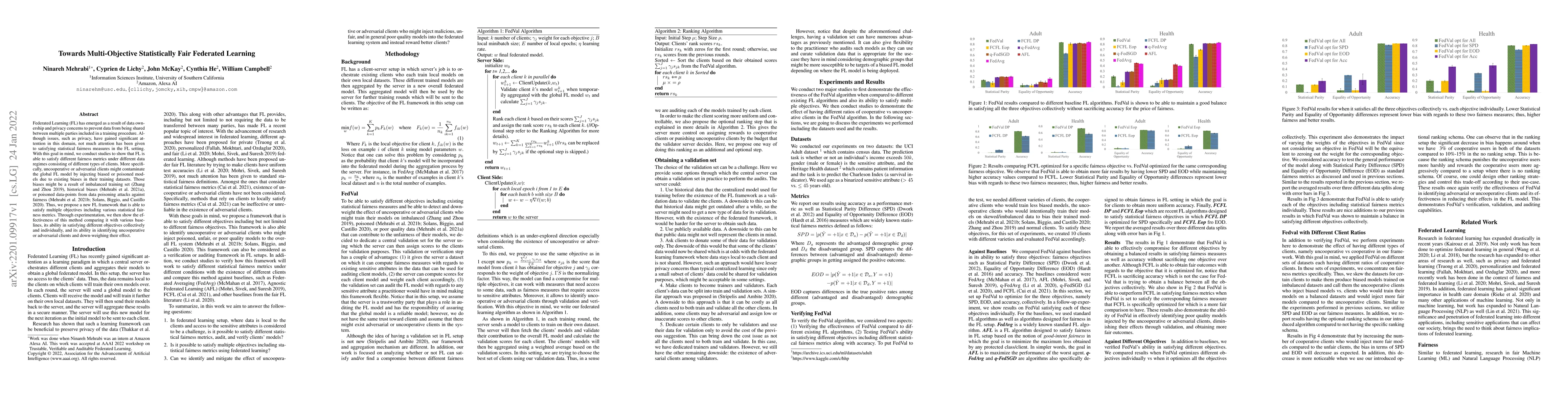 Thumbnail for Towards Multi-Objective Statistically Fair Federated Learning