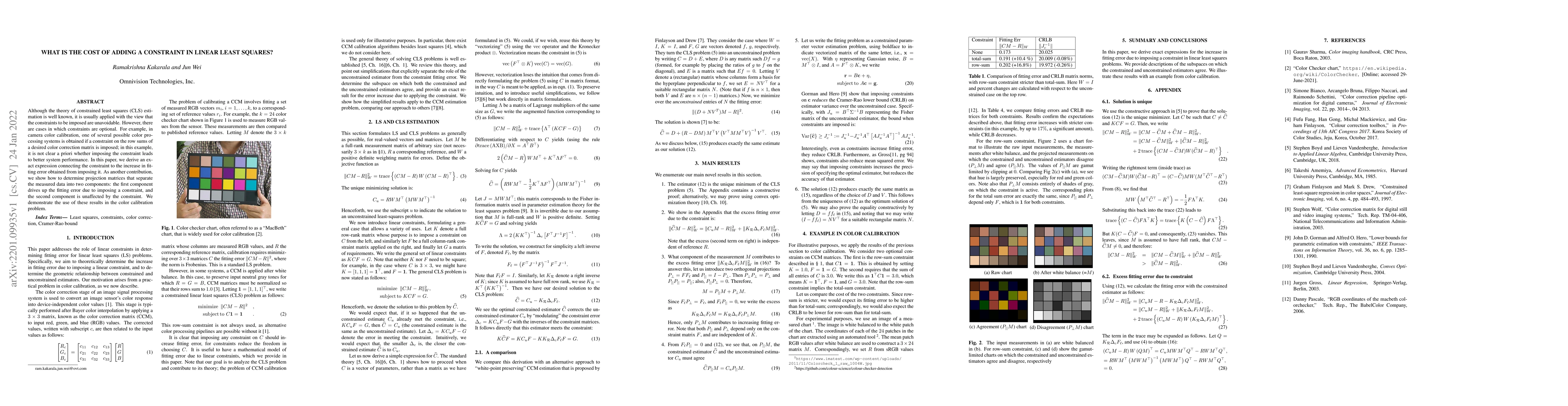 Thumbnail for What is the cost of adding a constraint in linear least squares?