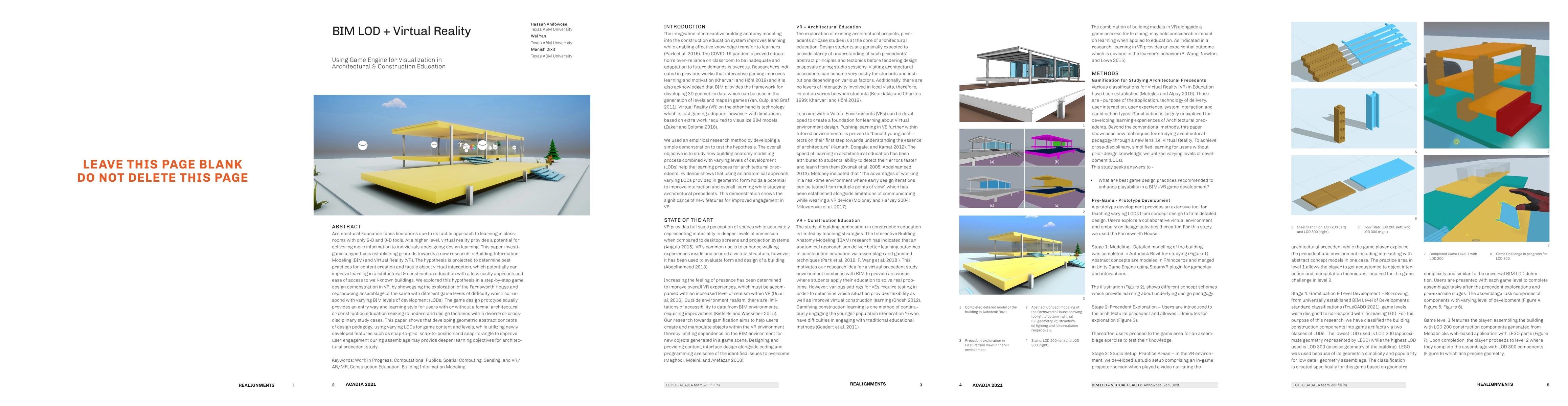 Thumbnail for BIM LOD + Virtual Reality -- Using Game Engine for Visualization in
  Architectural & Construction Education