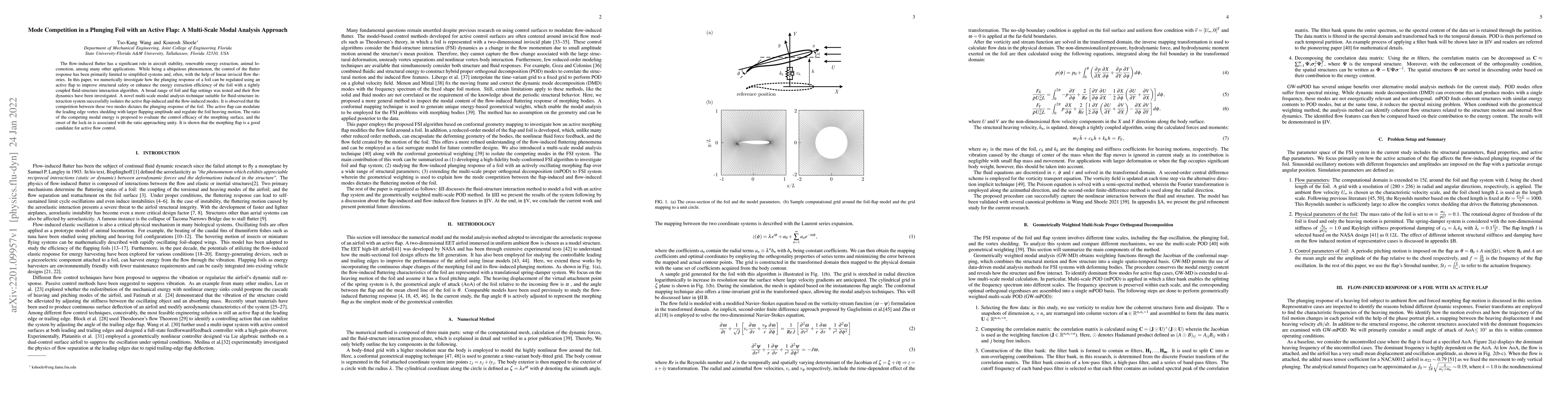 Thumbnail for Mode Competition in a Plunging Foil with an Active Flap: A Multi-Scale
  Modal Analysis Approach