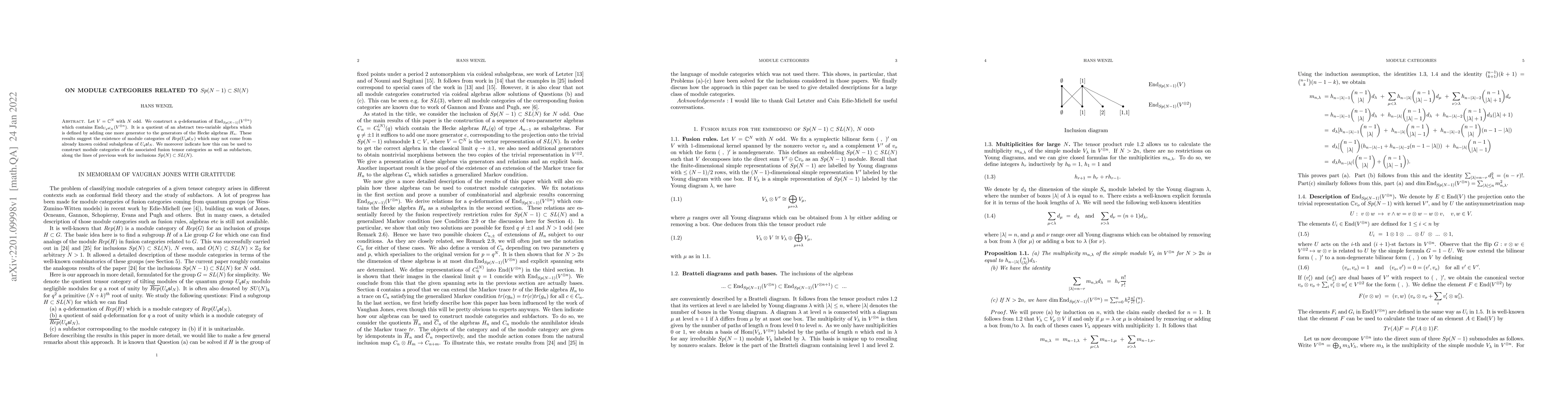 Thumbnail for On module categories related to Sp(N-1) \subset Sl(N)
