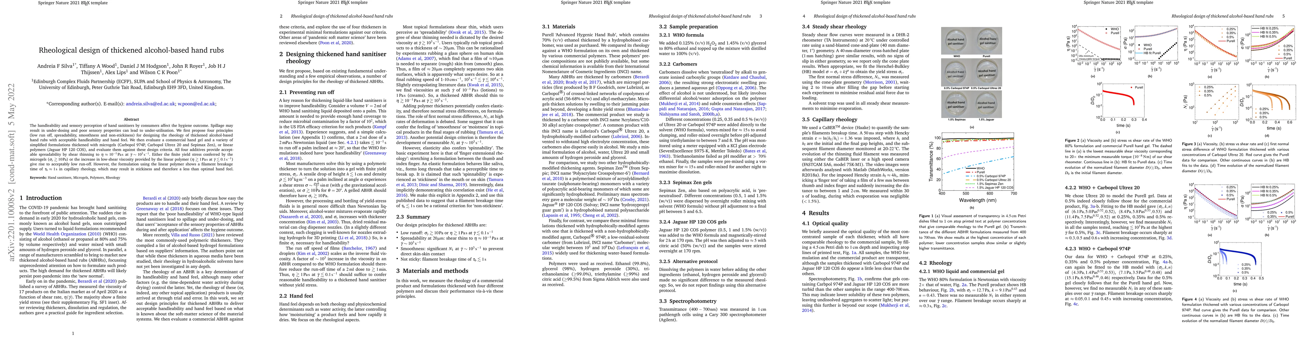 Thumbnail for Rheological design of thickened alcohol-based hand rubs