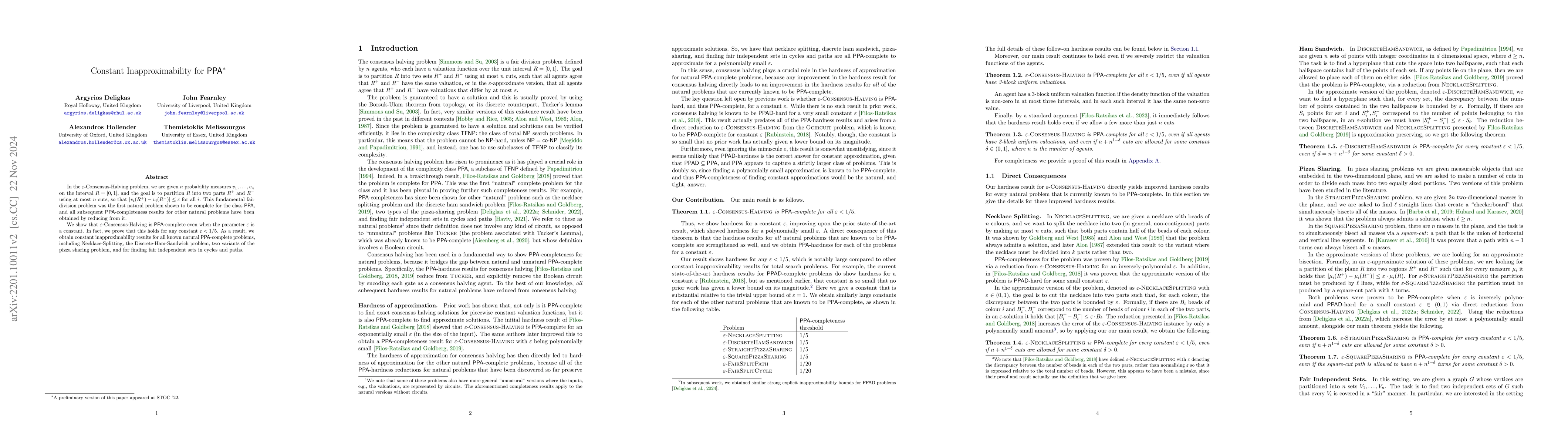 Thumbnail for Constant Inapproximability for PPA