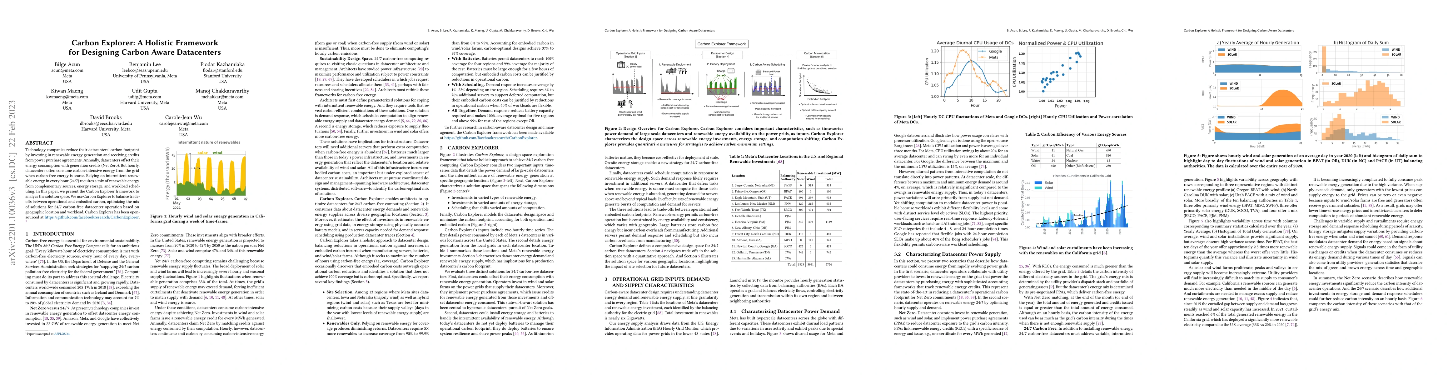 Thumbnail for Carbon Explorer: A Holistic Approach for Designing Carbon Aware
  Datacenters