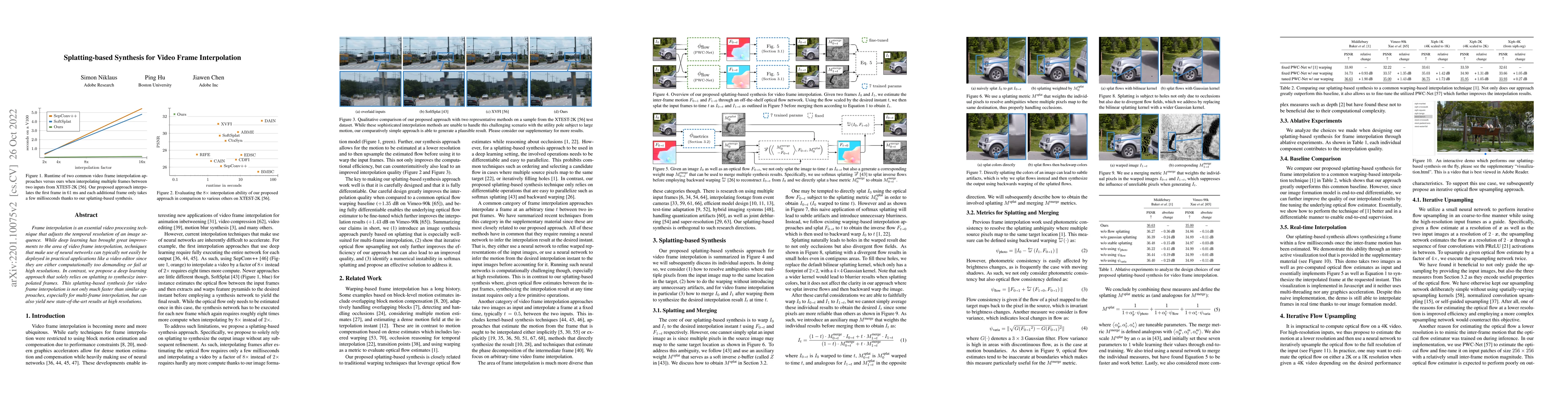Thumbnail for Splatting-based Synthesis for Video Frame Interpolation