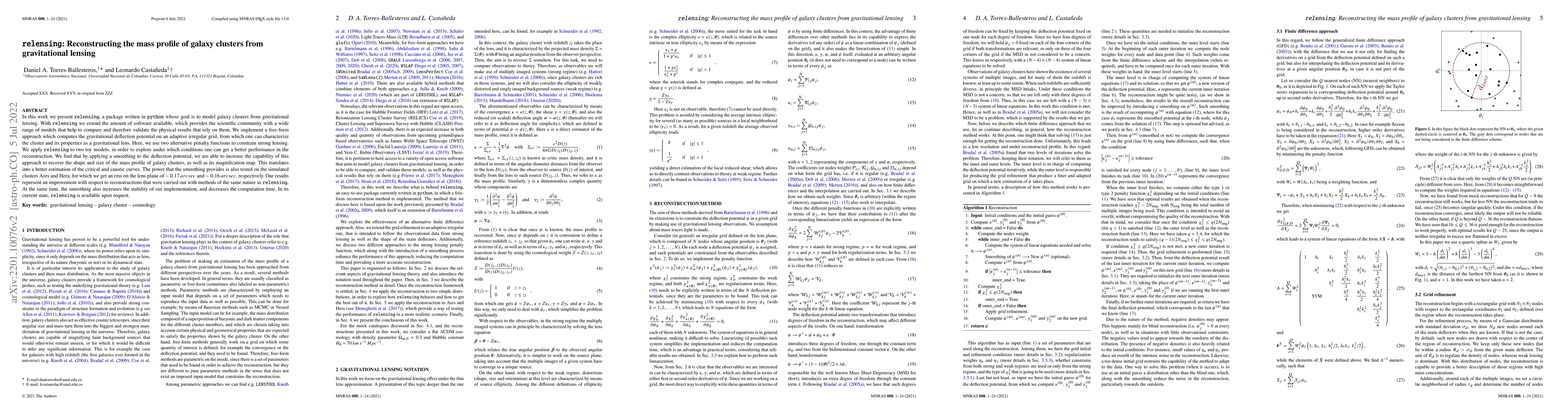 Thumbnail for relensing: Reconstructing the mass profile of galaxy clusters from
  gravitational lensing