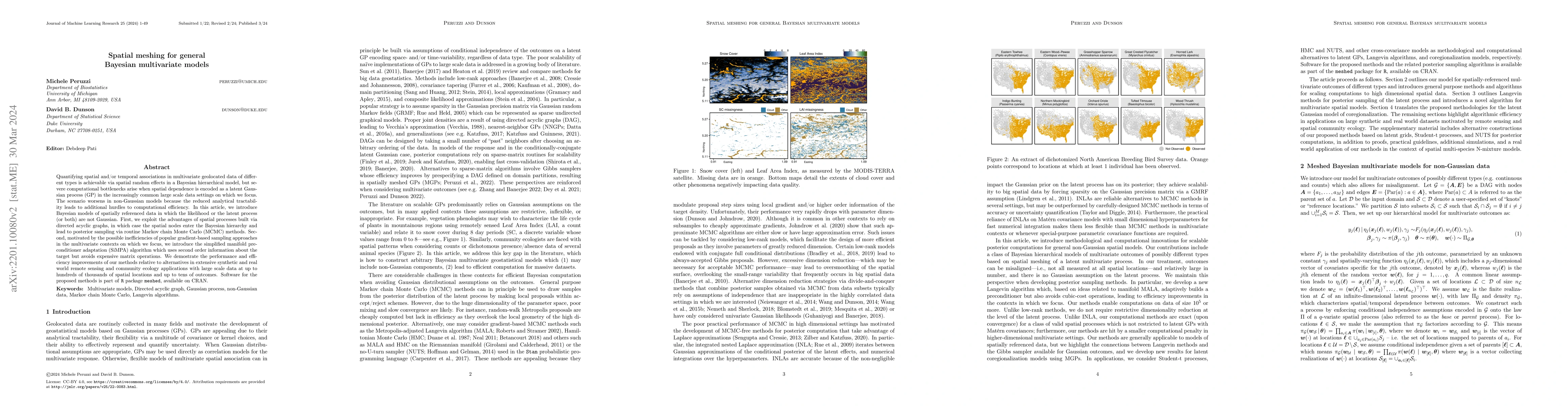 Thumbnail for Spatial meshing for general Bayesian multivariate models