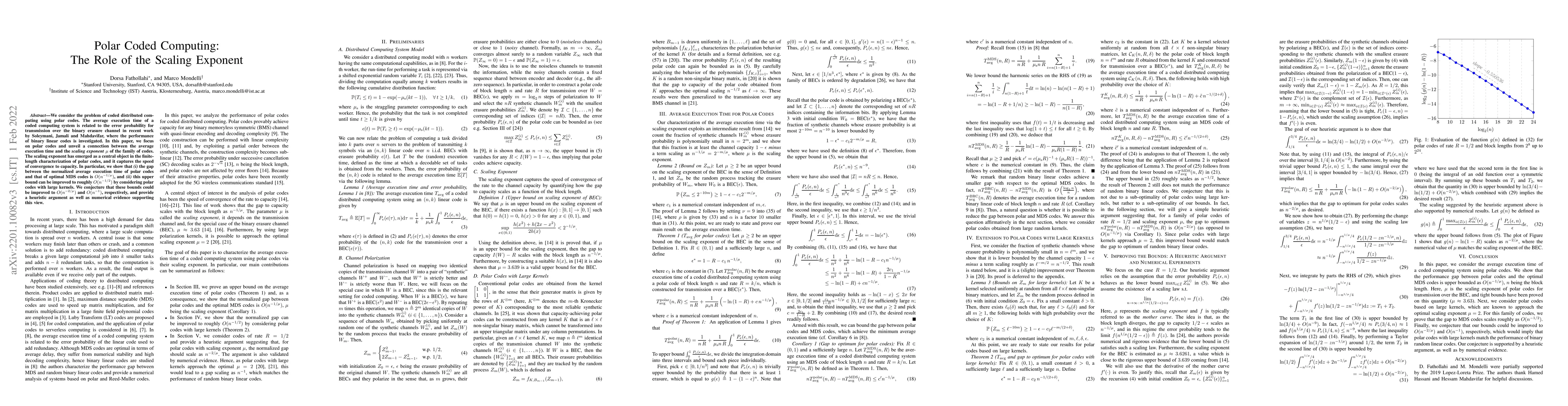 Thumbnail for Polar Coded Computing: The Role of the Scaling Exponent