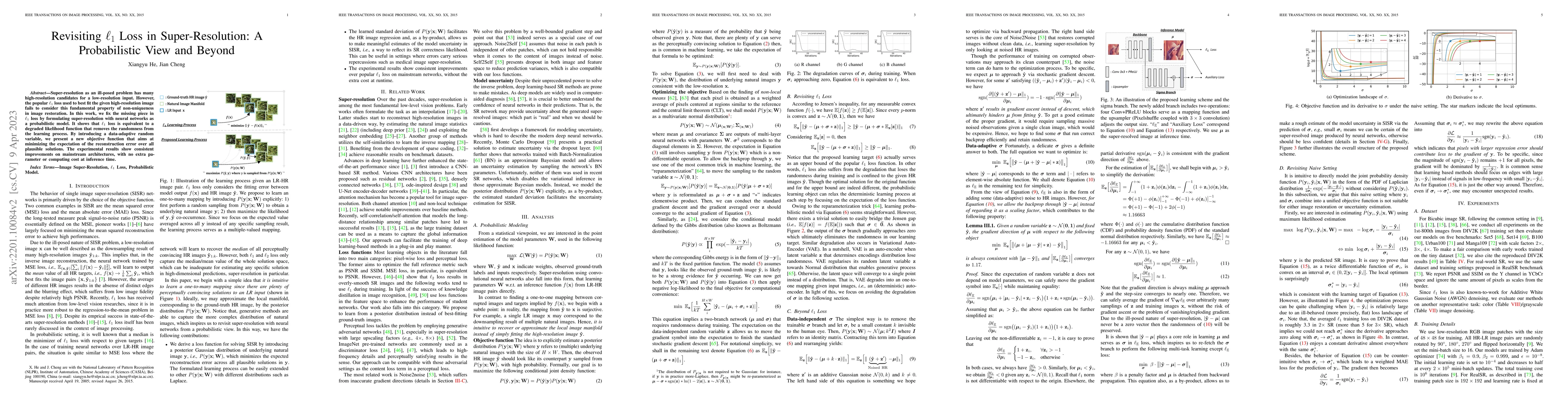 Thumbnail for Revisiting L1 Loss in Super-Resolution: A Probabilistic View and Beyond