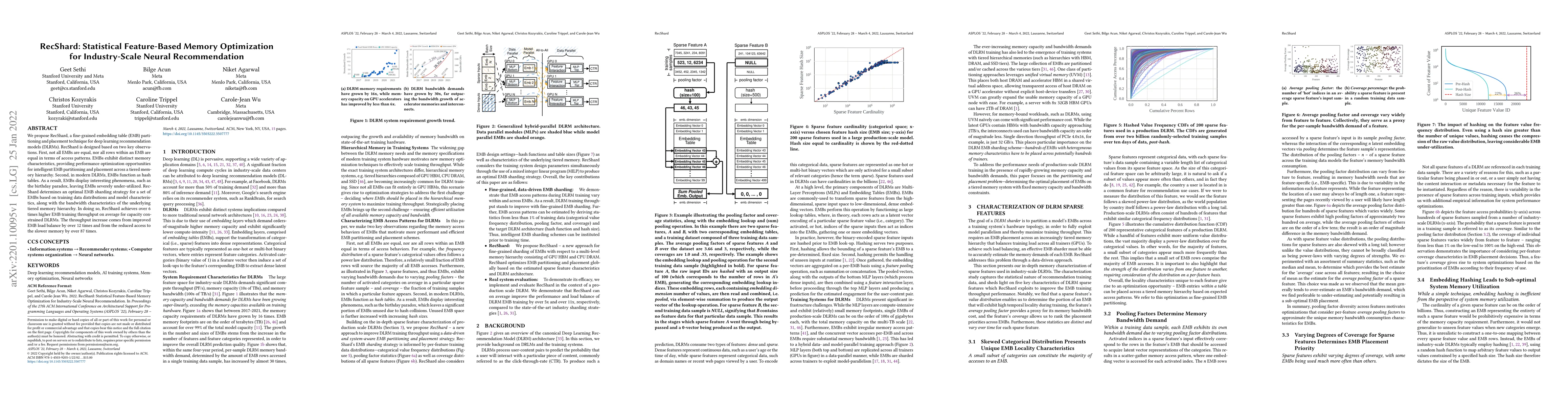 Thumbnail for RecShard: Statistical Feature-Based Memory Optimization for
  Industry-Scale Neural Recommendation