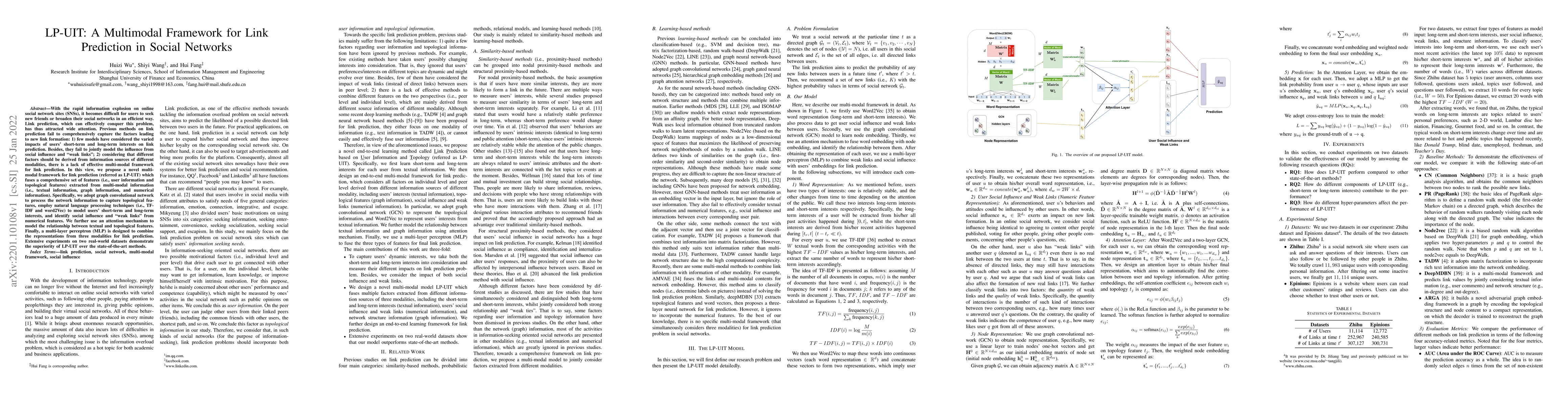 Thumbnail for LP-UIT: A Multimodal Framework for Link Prediction in Social Networks