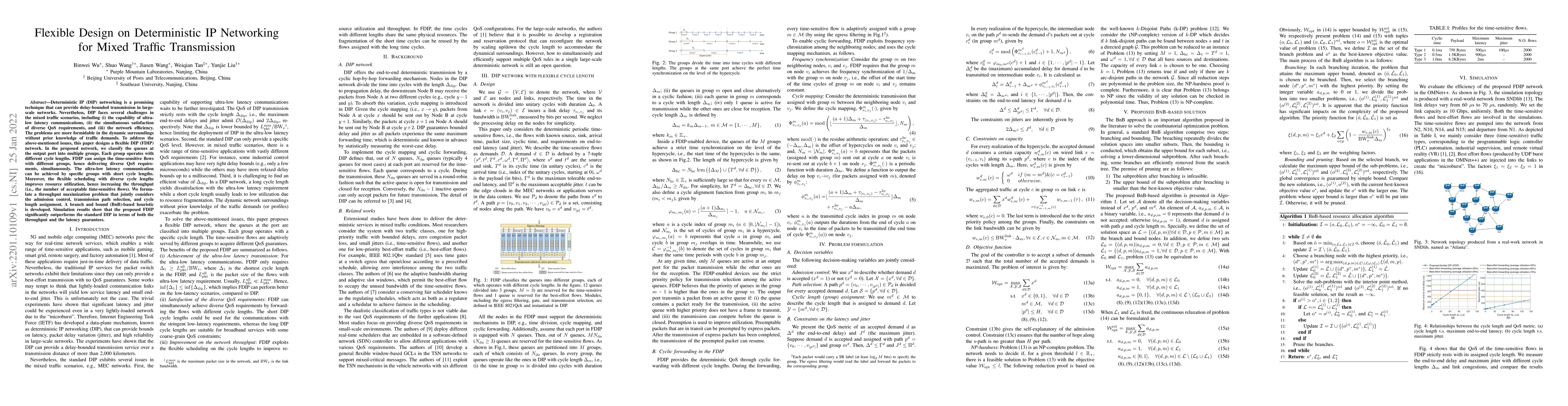 Thumbnail for Flexible Design on Deterministic IP Networking for Mixed Traffic
  Transmission