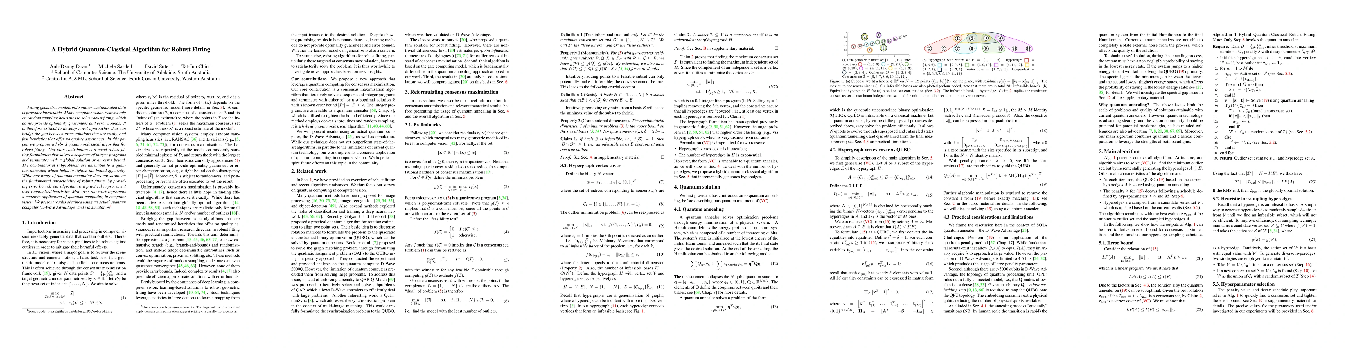 Thumbnail for A Hybrid Quantum-Classical Algorithm for Robust Fitting