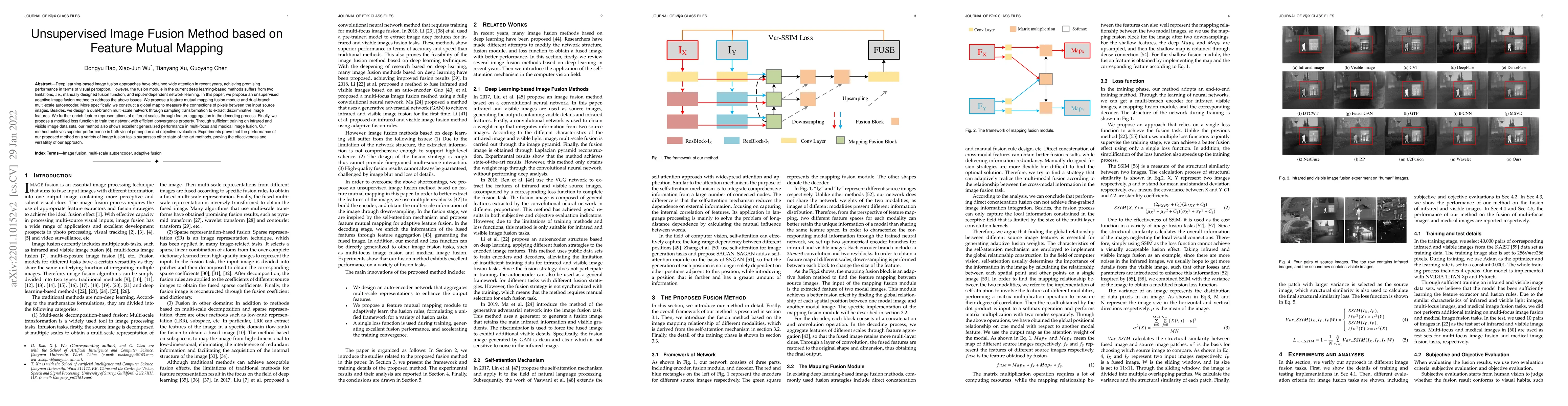 Thumbnail for Unsupervised Image Fusion Method based on Feature Mutual Mapping
