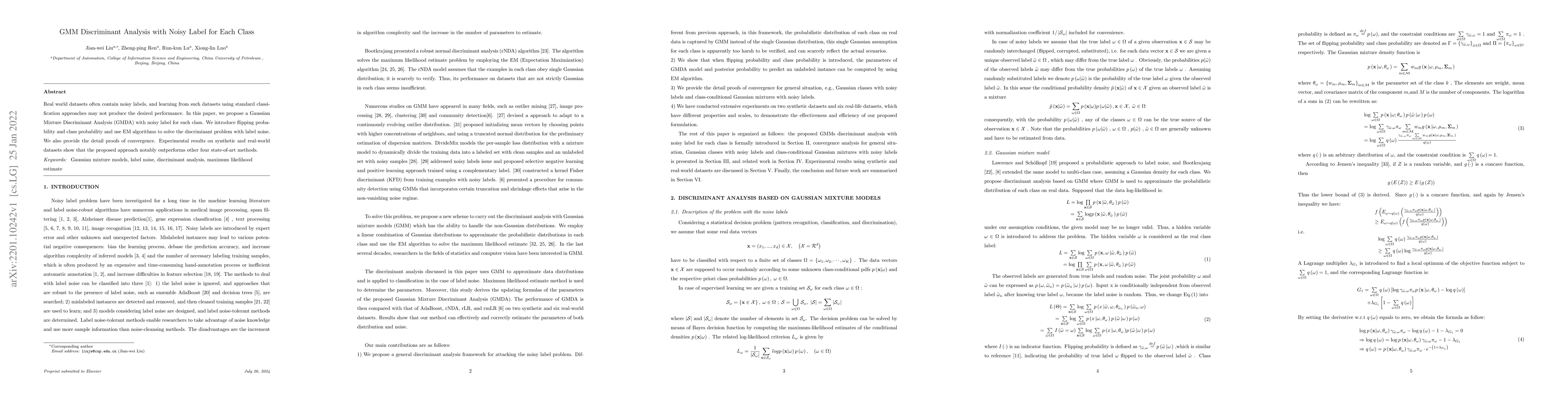 Thumbnail for GMM Discriminant Analysis with Noisy Label for Each Class