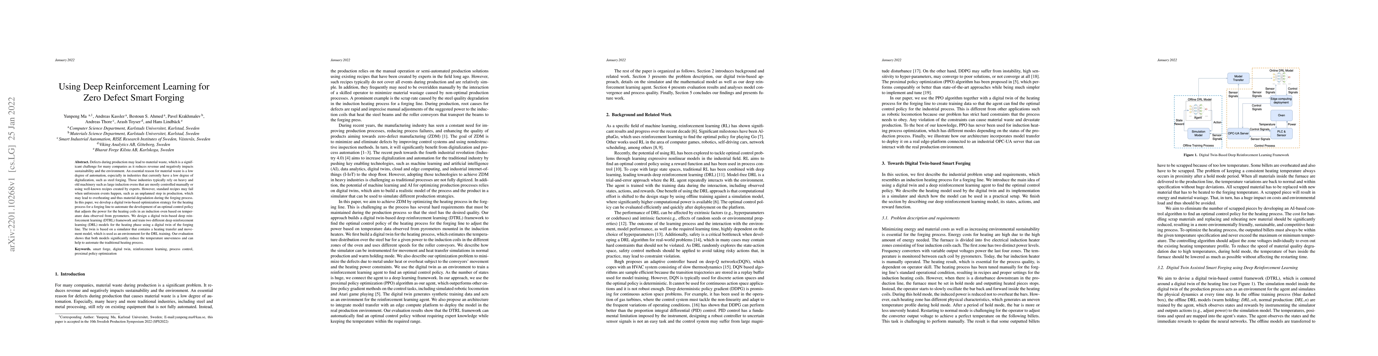 Thumbnail for Using Deep Reinforcement Learning for Zero Defect Smart Forging