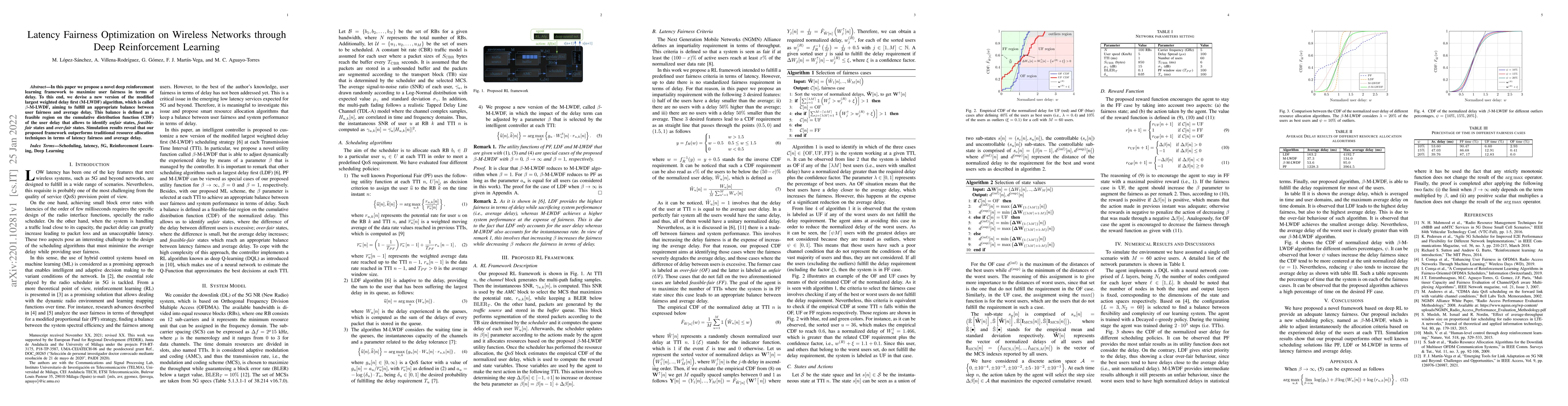 Thumbnail for Latency Fairness Optimization on Wireless Networks through Deep
  Reinforcement Learning