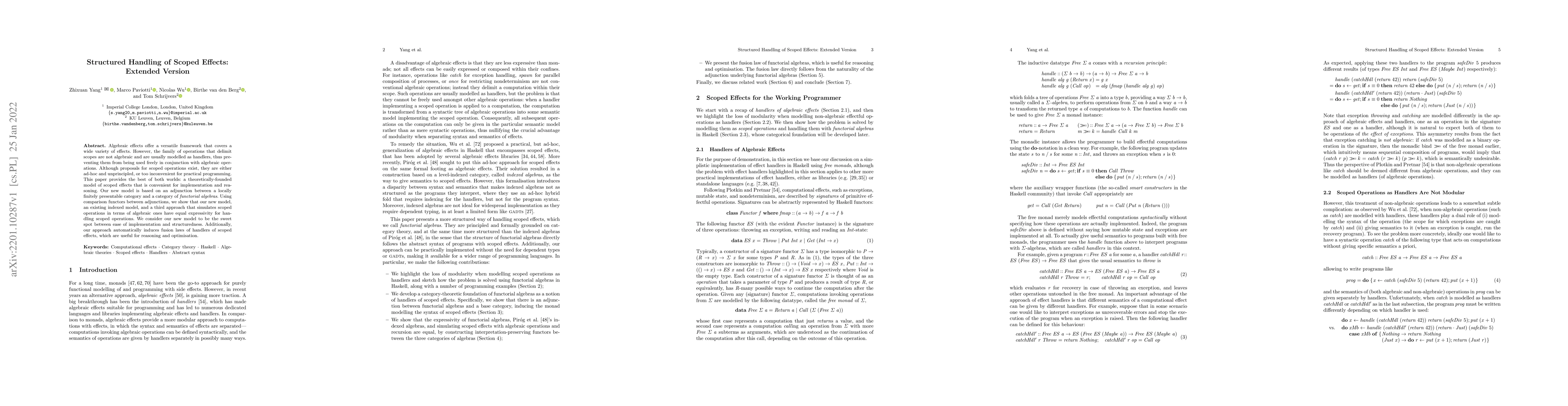 Thumbnail for Structured Handling of Scoped Effects: Extended Version