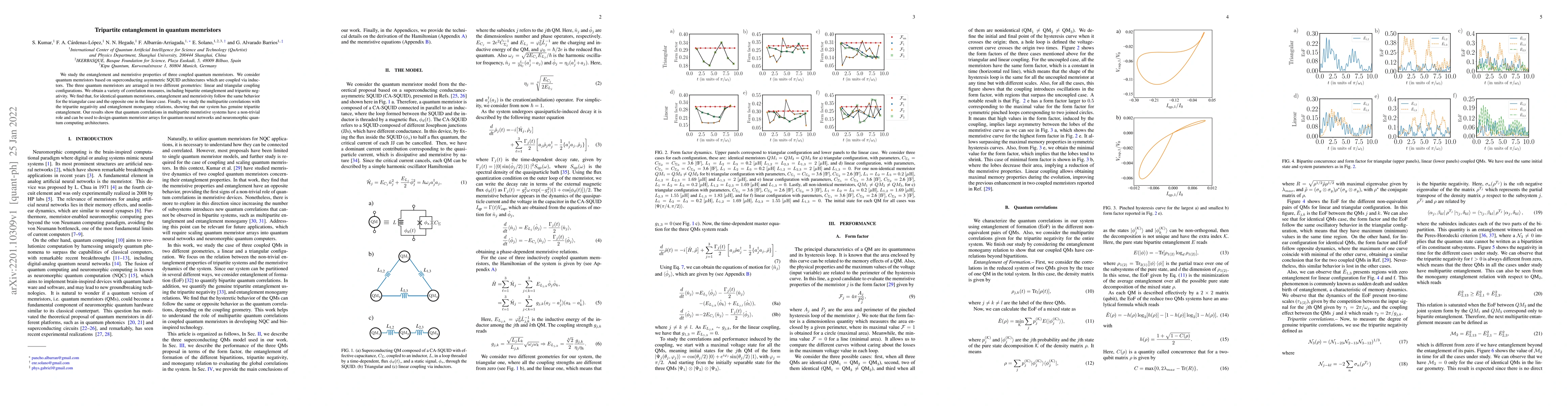 Thumbnail for Tripartite entanglement in quantum memristors